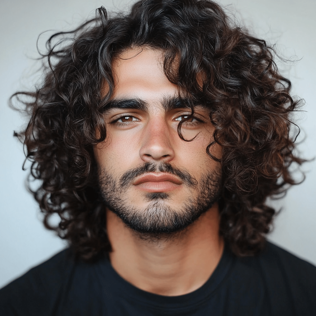 Curly bob hairstyle for men