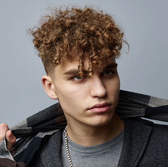 Curly undercut hairstyle for men