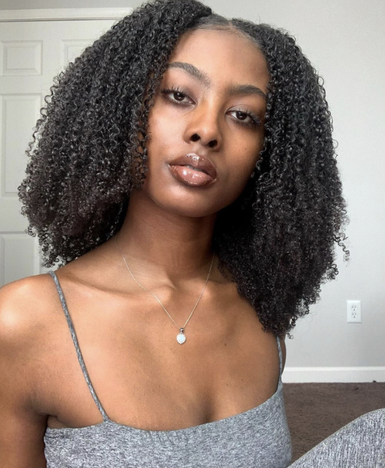 Wash-and-go curly hairstyle for women